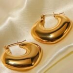 Hollow Stainless Steel Golden-Tone Heart