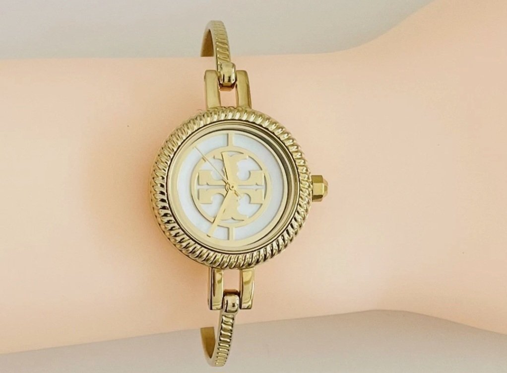 Tory Burch TBW4029 Quartz Ladies Watch Gold 5 Bezels - Image 3
