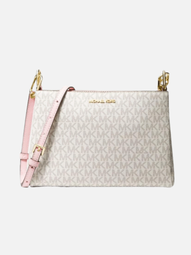 Michael Kors Trisha Leather Medium Triple Compartment Crossbody